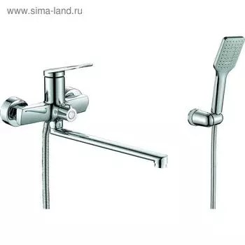 Смеситель для ванны RUSH Socotra ST1235-51, однорычажный, длинный излив, душевой набор, хром 52787