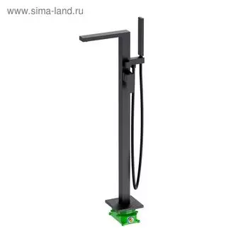 Смеситель для ванны Timo Selene 2210/03Y-CR, однорычажный, напольный, душевой набор, черный 529996