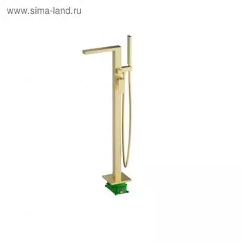 Смеситель для ванны Timo Selene 2210/17Y-CR, однорычажный, напольный, душевой набор, золото 529996