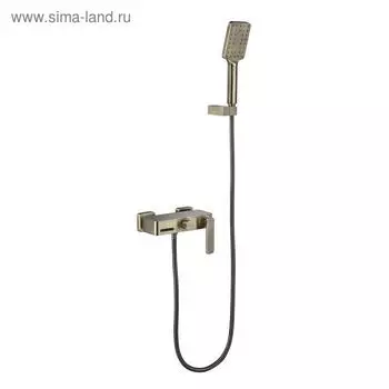 Смеситель для ванны Timo Torne 4314/02Y, однорычажный, с душевым набором, антик