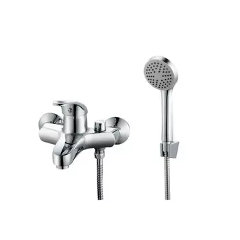 Смеситель для ванны TSARSBERG TSB-848-1109, однорычажный, излив 180 мм, лейка, хром