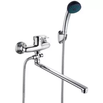 Смеситель для ванны TSARSBERG TSB-935-3510, однорычажный, излив 320 мм, лейка, хром