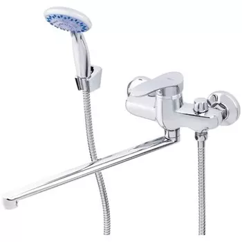 Смеситель для ванны TSARSBERG TSB-942-1157, однорычажный, излив 360 мм, лейка, хром