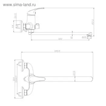 Смеситель для ванны универсальный Rossinka Y35-32