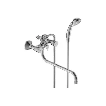 Смеситель для ванны Vidima QUADRO BA346AA, двухвентельный, излив 320 мм, лейка, хром