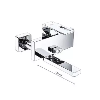 Смеситель для ванны WasserKRAFT Alme 1501, с коротким изливом, хром