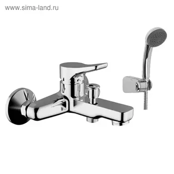 Смеситель для ванны Zipponi GREEN, 1-рычажный вертикальный, с ручной лейкой в комплекте, цвет хром