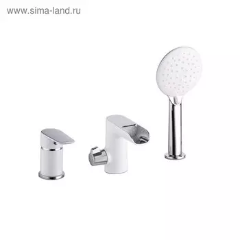 Смеситель на борт ванны IDDIS Cloud CLOSB3Ki07, на 3 отверстия, керамический дивертор
