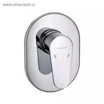 Смеситель встраиваемый для душа BRAVAT Eler FB848238CP-RUS, внешняя часть, 1 выход, хром