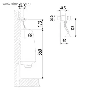 Смывное устройство для писсуара Lemark Project LM4612C