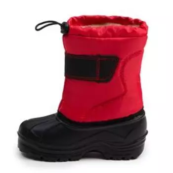 Сноубутсы детские, цвет чёрный/красный, размер 29-30