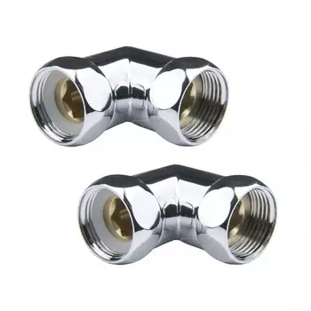 Соединение для полотенцесушителя Point PN00003, угловое, 1"х1", гайка/гайка, пара, хром