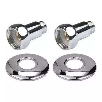 Соединение для полотенцесушителя Point PN00007, прямое, 3/4"х1/2", гайка/штуцер, пара, хром 964465