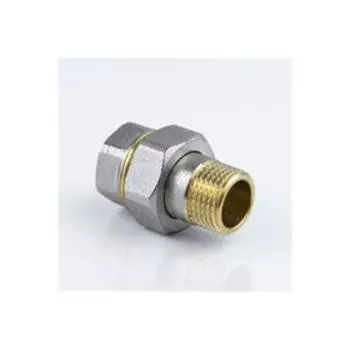 Соединитель Aquasfera 9013-02, американка, 3/4", внутренняя/наружная резьба, никел. латунь