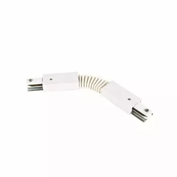 Соединитель для 2-х шинопроводов типа G, гибкий. Однофазный. Uniel, IP20, цвет белый