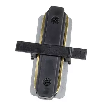 Соединитель для 2-х шинопроводов типа R, прямой внутренний. Однофазный. Uniel, IP20, цвет чёрный