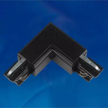 Соединитель для шинопроводов L-образный. Внешний. Трёхфазный. Uniel, IP20, цвет чёрный