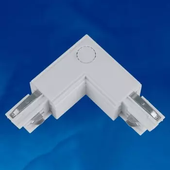 Соединитель для шинопроводов L-образный. Внутренний. Трёхфазный. Uniel, IP20, цвет серебряный