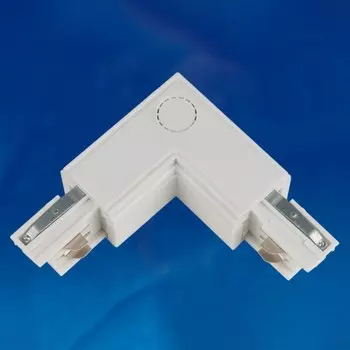 Соединитель для шинопроводов L-образный. Внутренний. Трёхфазный. Uniel, IP20, цвет белый