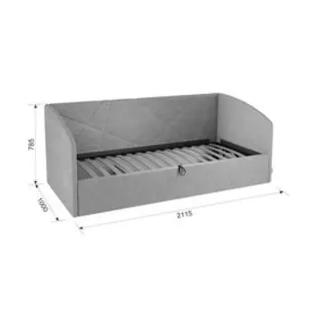 Софа с ортопедом + ПМ Квест 900х2000 медовый (велюр)