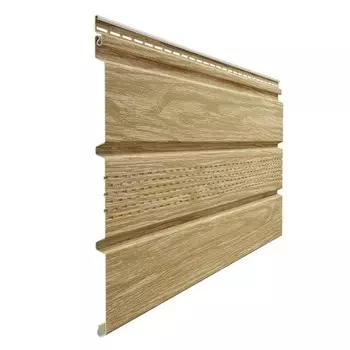 Софит с центральной перфорацией DCKE LUX, под дерево, цвет зрелый каштан