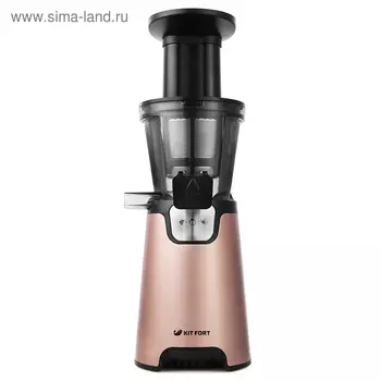 Соковыжималка Kitfort КТ-1114, шнековая, 150 Вт, 55 об/мин, 400 мл, розовая