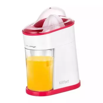 Соковыжималка Kitfort KT-1150-1, для цитрусовых, 40 Вт, 0.35 л, 54 об/мин, бело-красная
