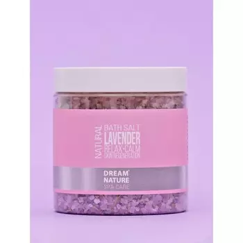 Соль для ванн DREAM NATURE SPA CARE с цветами лаванды, 600 г