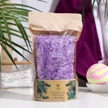 Соль для ванны морская Fabrik Cosmetology с эфирным маслом лаванды, новогодняя, 350 г