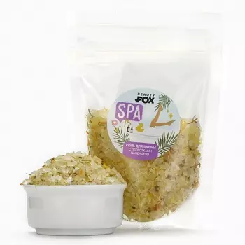 Соль для ванны с лепестками календулы, 150 г, Beauty Fox