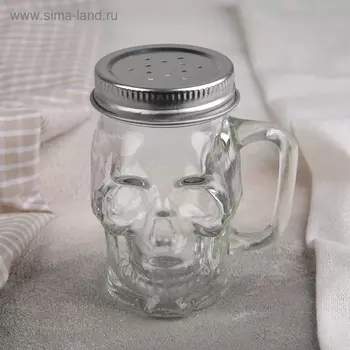 Солонка «Череп. Хэллоуин», 100 мл, 76.58.5 см, стекло