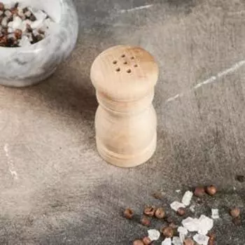 Солонка деревянная, 4,3х 8,5 см, массив бука