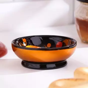 Солонка «Каравай», 7.53 см, хохлома, дерево