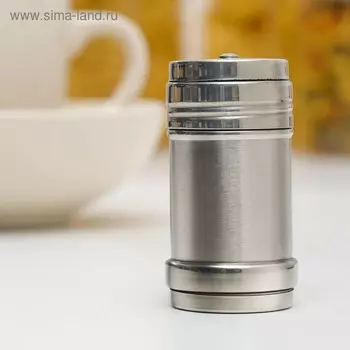 Солонка из нержавеющей стали «Металлик», 200 мл, 59,5 см, цвет серебряный