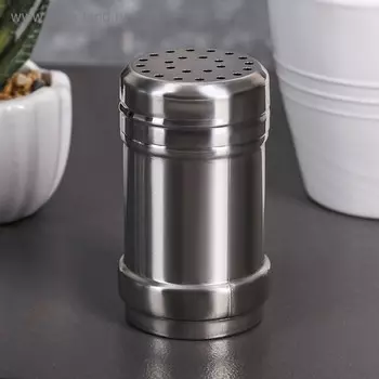 Солонка «Металлик Сито», 120 мл, 48 см, нержавеющая сталь, серебристая