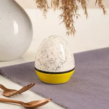 Солонка "Персия", керамика, желтая, 100 мл, Иран