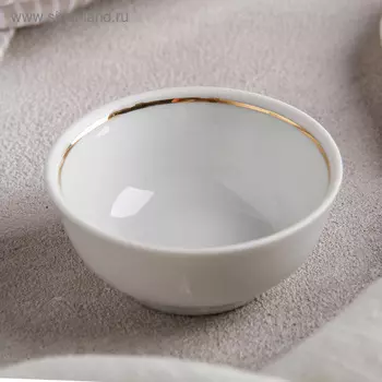 Солонка - соусник «Романс», 50 мл, отводка золотом, цвет белый