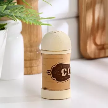 Солонка "Соль", 9 см, d = 4 см, береста