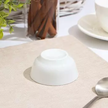 Солонка - соусник Добрушский завод «Романс», 50 мл, фарфор, белый