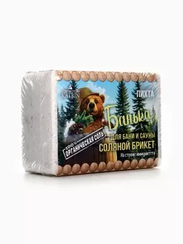 Соляной брикет для бани "Банька" пихта, 500 г