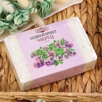 Соляной брикет "Чабрец" с алтайскими травами, 1,35 кг "Добропаровъ"
