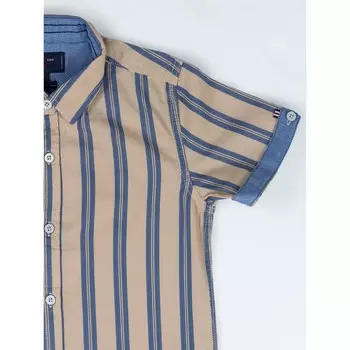 Сорочка верхняя для мальчиков Isee, рост 134-140 см, цвет коричневый