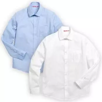 Сорочка верхняя для мальчиков, рост 122 см, цвет голубой