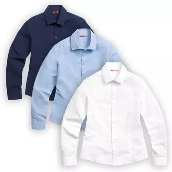 Сорочка верхняя для мальчиков, рост 128 см, цвет белый