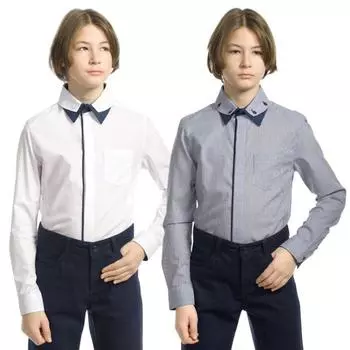 Сорочка верхняя для мальчиков, рост 146 см, цвет белый