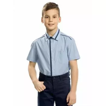 Сорочка верхняя для мальчиков, рост 152 см, цвет голубой