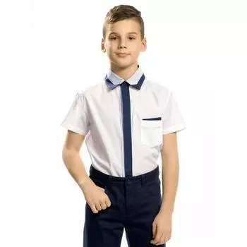 Сорочка верхняя для мальчиков, рост 158 см, цвет белый