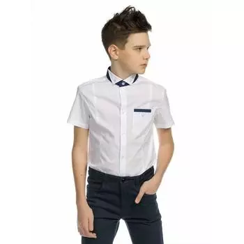 Сорочка верхняя для мальчиков, рост 158 см, цвет белый