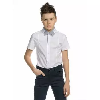 Сорочка верхняя для мальчиков, рост 158 см, цвет белый