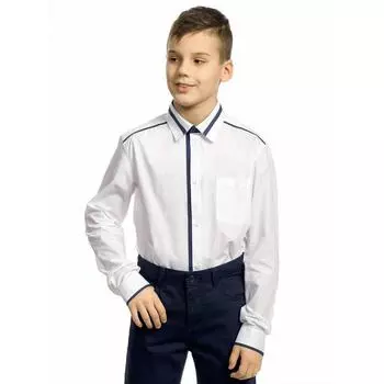 Сорочка верхняя для мальчиков, рост 164 см, цвет белый